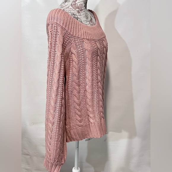 FALLS CREEK Sweet Pink chunky cable knit sweater size‎ XL. - Picture 7 of 13